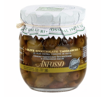 Оливки Anfosso Таджасские без косточки в оливковом масле, 185г