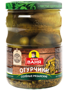 Огурцы Дядя Ваня Рязанские соленые, 950г