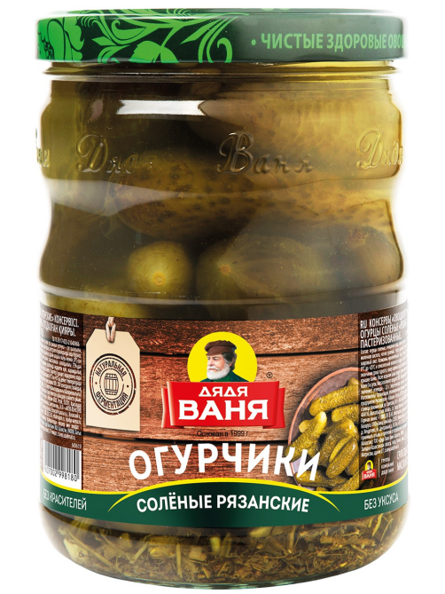 Огурцы Дядя Ваня Рязанские соленые, 950г