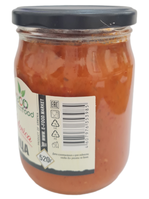 Закуска овощная EcoFood Лютеница, 520г