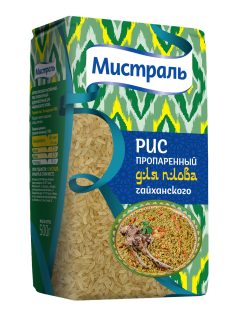 Рис Мистраль для плова чайханского пропаренный, 500г