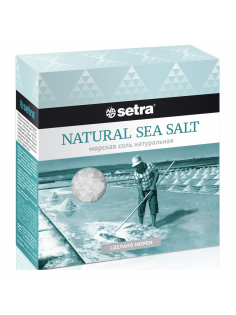 Соль морская Setra пищевая натуральная, 500г