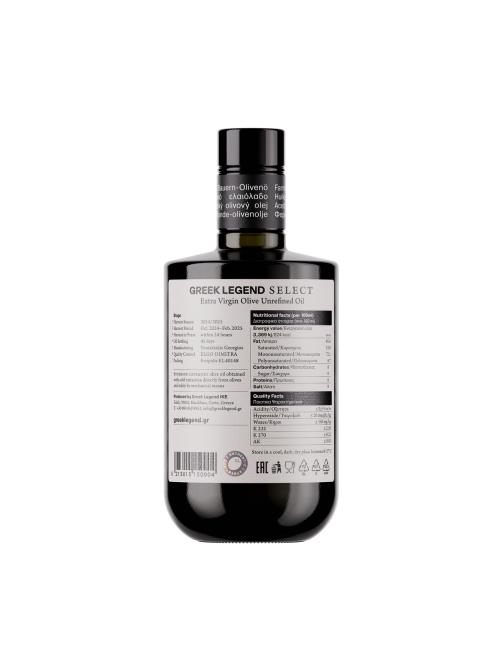 Масло оливковое Greek Legend Extra Virgin Select Voutaktakis с легкой горчинкой, 500мл