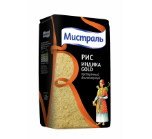Крупа рис Мистраль Индика Gold длиннозерный пропаренный, 500г