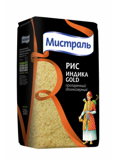 Крупа рис Мистраль Индика Gold длиннозерный пропаренный, 500г