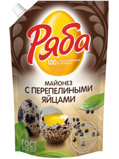 Майонез Ряба с перепелиными яйцами 50.5%, 530г