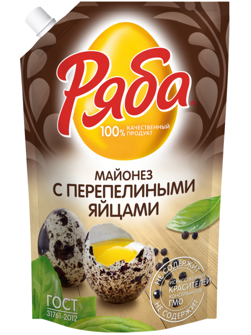 Майонез Ряба с перепелиными яйцами 50.5%, 530г