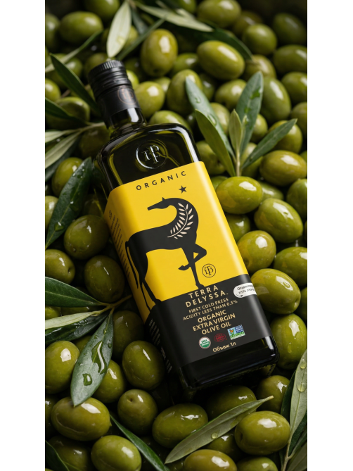 Масло оливковое Terra Delyssa Extra Virgin Organic нерафинированное, 1л