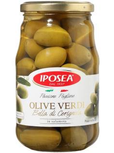 Оливки Iposea Гигантские с косточкой, 530г