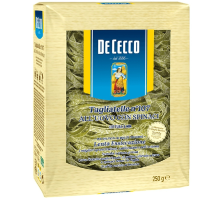 Макароны гнезда De Cecco Tagliatelle №107 шпинатные, 250г