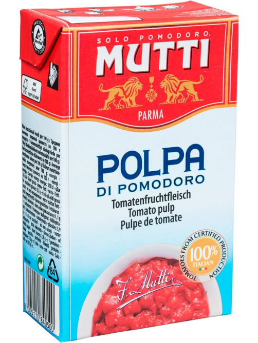 Томаты Mutti резаные в томатном соке, 500г
