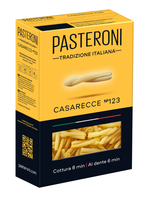 Макароны вьюнки Pasteroni Casarecce №123, 400г