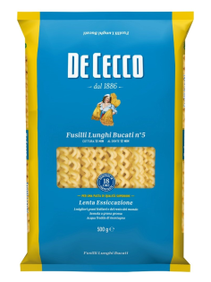 Макароны спирали De Cecco Fusili Lunghi Bucati №5, 500г