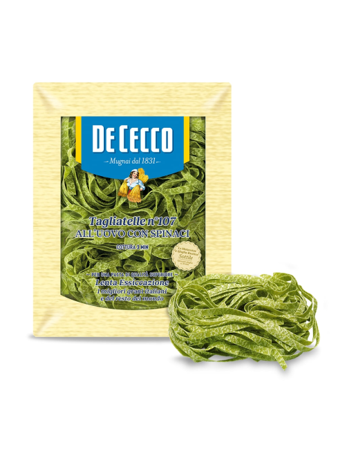 Макароны гнезда De Cecco Tagliatelle №107 шпинатные, 250г