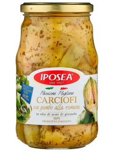 Артишоки Iposea По-римски со стеблем в масле, 510г