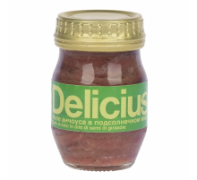 Анчоусы Delicius филе в подсолнечном масле, 90г