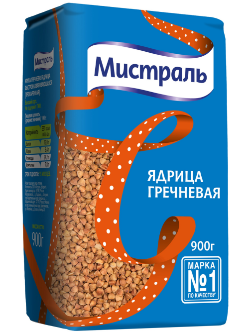 Крупа гречневая Мистраль ядрица, 900г