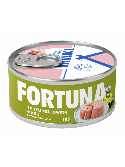Тунец желтоперый Fortuna Yellowfin филе с оливковым маслом, 185г