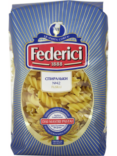 Макароны спирали Federici Fusilli №42 высший сорт, 400г