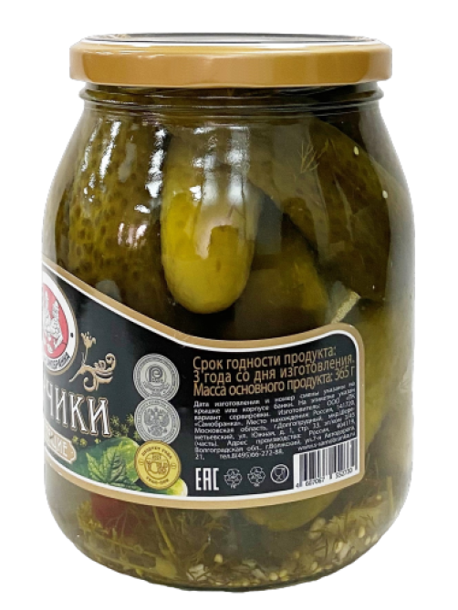 Огурцы маринованные Скатерть-Самобранка Хрустящие, 680г