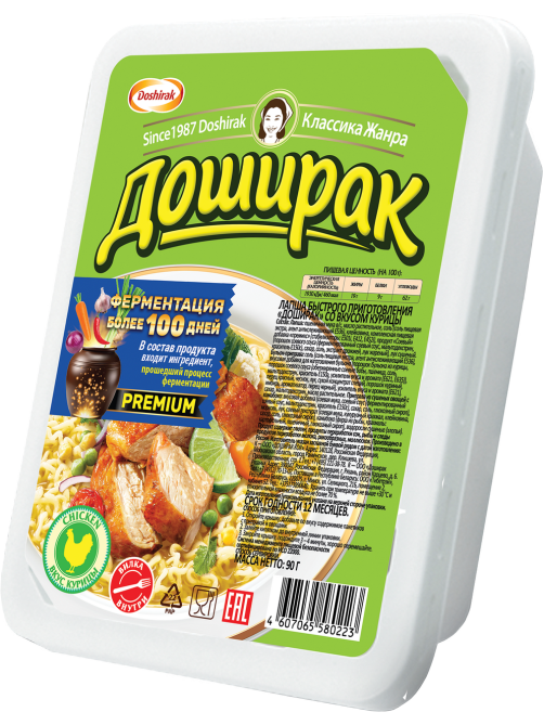 Лапша быстрого приготовления Доширак со вкусом курицы, 90г