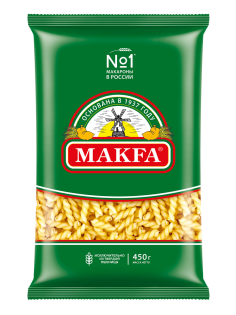 Макароны косички Makfa высший сорт, 450г