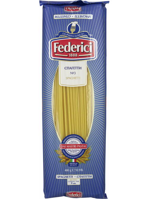 Макароны спагетти Federici Spaghetti №3 высший сорт, 400г