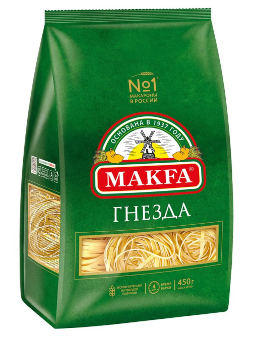 Макароны гнезда Makfa Тальятелле высший сорт, 450г
