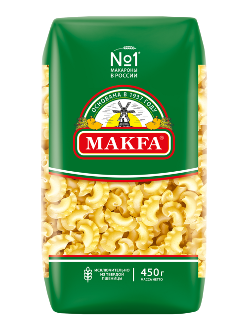 Макароны гребешки Makfa высший сорт, 450г