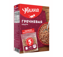 Крупа гречневая Увелка ядрица в пакете для варки (80г х 5шт), 400г