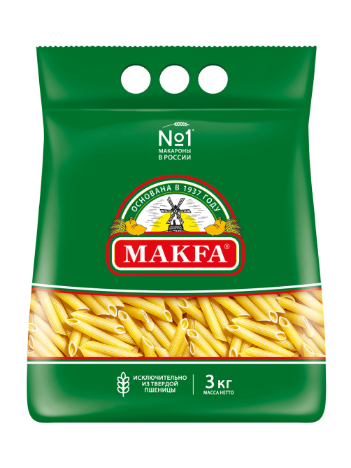 Макароны Makfa перья высший сорт, 3кг