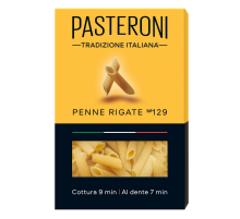 Макароны перья Pasteroni Penne Rigate №129 рифленые высший сорт, 400г