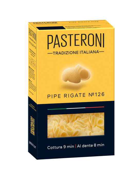 Макароны Pasteroni Пипе Ригате №126, 400г