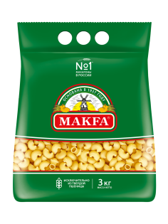 Макароны улитки Makfa высший сорт, 3кг