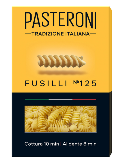 Макароны спирали Pasteroni Fusilli №125 высший сорт, 400г