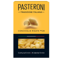 Макароны Pasteroni Конкилье Ригате №128, 400г