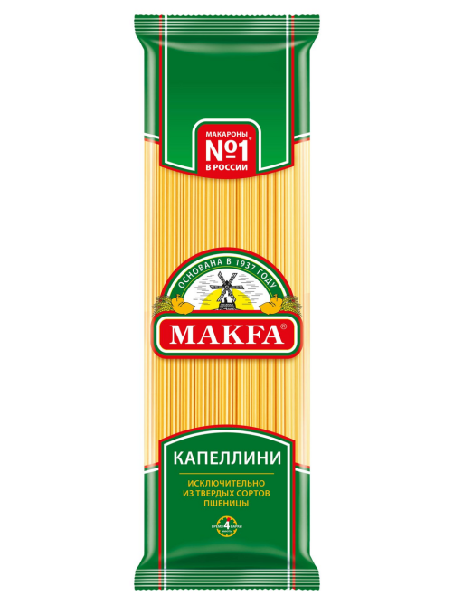Макароны спагетти Makfa Капеллини №11 высший сорт, 450г