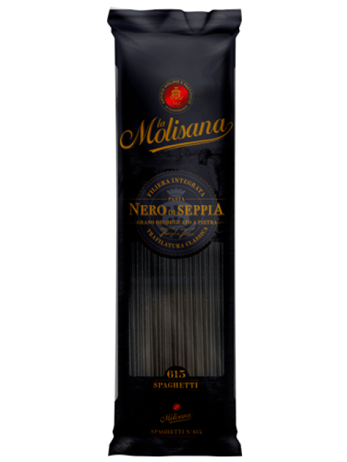 Макароны спагетти La Molisana Nero Di Seppia №615 с чернилами каракатицы высший сорт, 500г