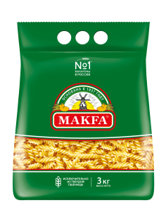 Макароны спирали Makfa высший сорт, 3кг