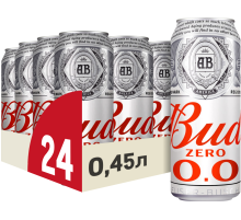 Пиво Bud безалкогольное, 0.45л x 24 шт