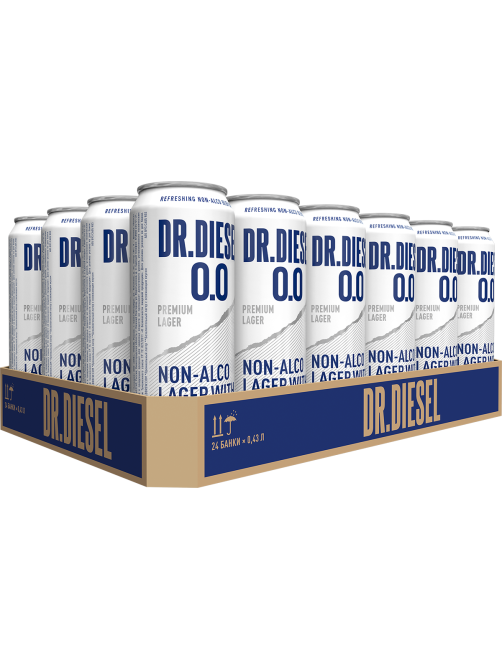 Пивной напиток Doctor Diesel Премиум лагер безалкогольный, 0.43л