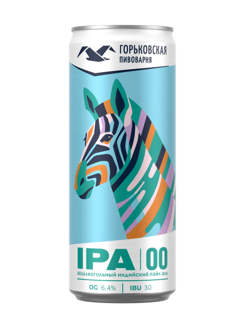 Пиво Горьковская пивоварня IPA безалкогольное, 0.33л х 24 шт