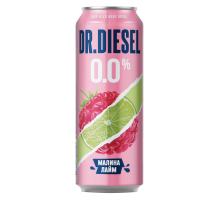 Пивной напиток Doctor Diesel с малиной и лаймом безалкогольный, 0.43л