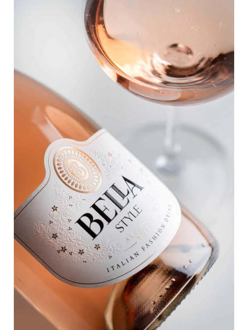Напиток игристый безалкогольный Bella Style Zero розовое сухое, 0.75л