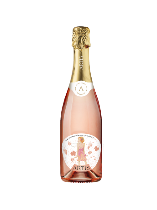 Вино игристое безалкогольное Artis Syrah розовое полусухое, 0.75л
