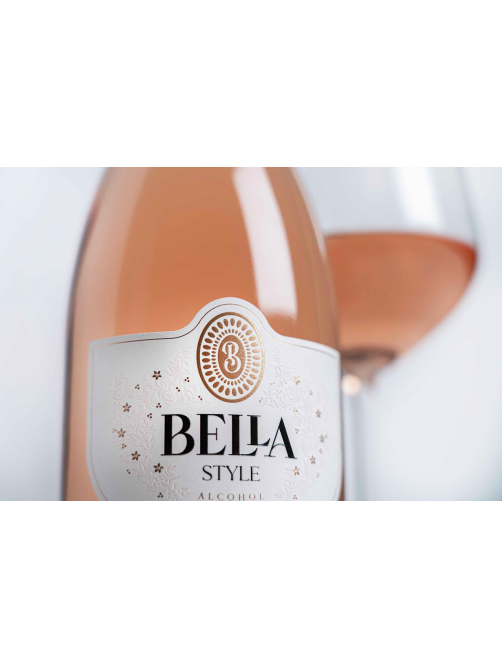 Напиток игристый безалкогольный Bella Style Zero розовое сухое, 0.75л