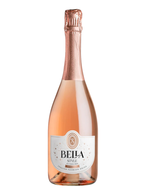Напиток игристый безалкогольный Bella Style Zero розовое сухое, 0.75л