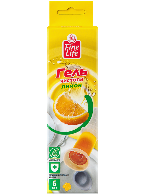 Fine Life Гель чистоты Лимон средство для унитаза, 37г
