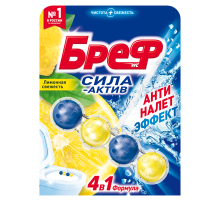 Туалетный блок Бреф Сила-Актив Лимонная свежесть, 50г