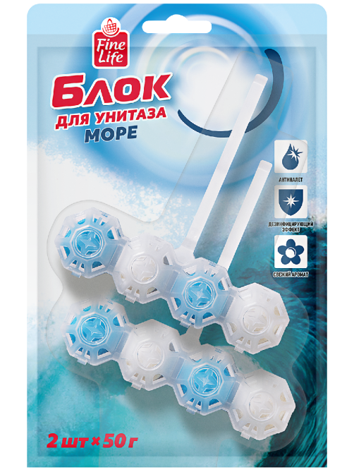 Fine Life Блок для унитаза Море, 50г х 2 шт